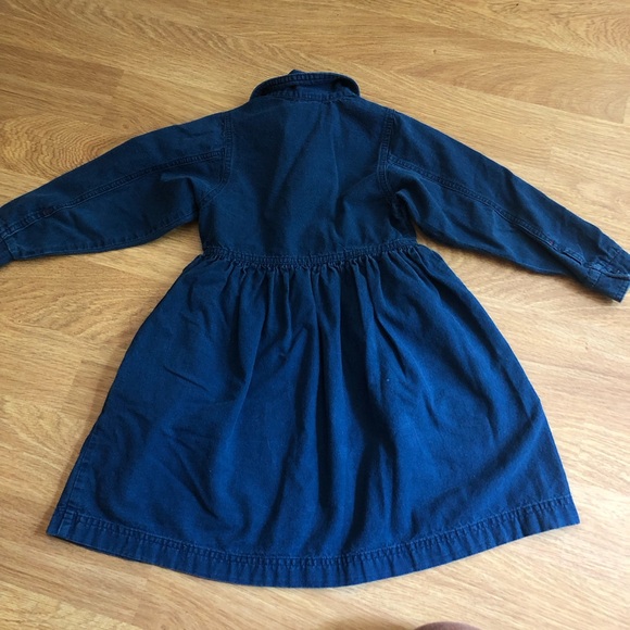 Vintage Hanna Andersson USA Made 100 4T Denim Long Sleeve Dress - Picture 5 of 6